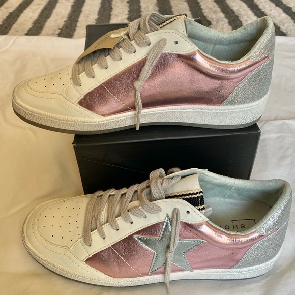 ShuShop Paz Metallic Pink Sneaker - Picture 3 of 8